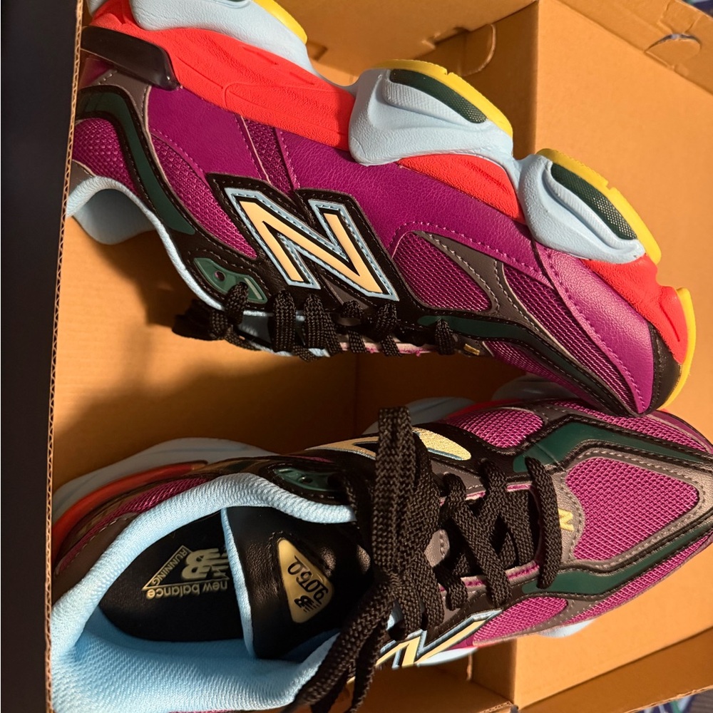 New Balance Purple and Pink Sneakers with Blue Accents - Picture 4 of 5